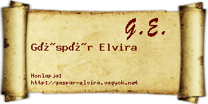 Gáspár Elvira névjegykártya