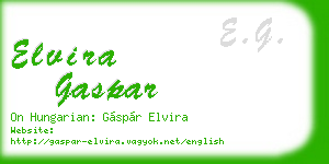elvira gaspar business card